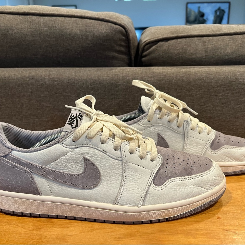Air Jordan 1 OG Low White/Gray Size 11
